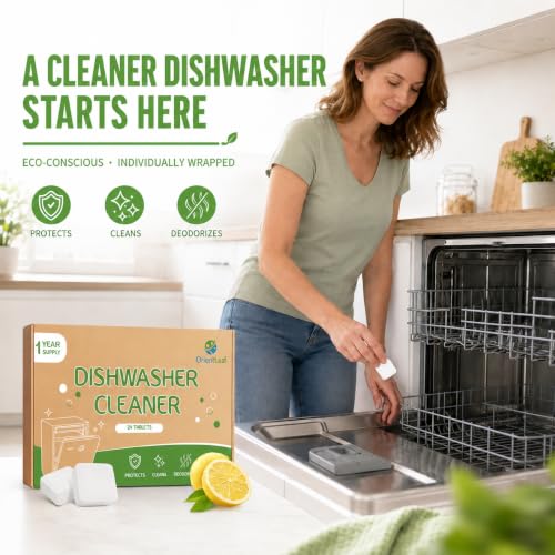 Dishwasher Cleaner Tablets and Deodorizer (1 Count (Pack of 24))