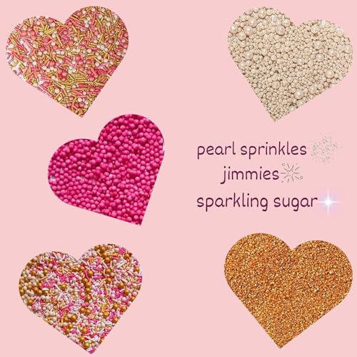 Colorful Sprinkles for Cake & Cupcake Decorating Pearl & Gold White & pink Pearls Sprinkles