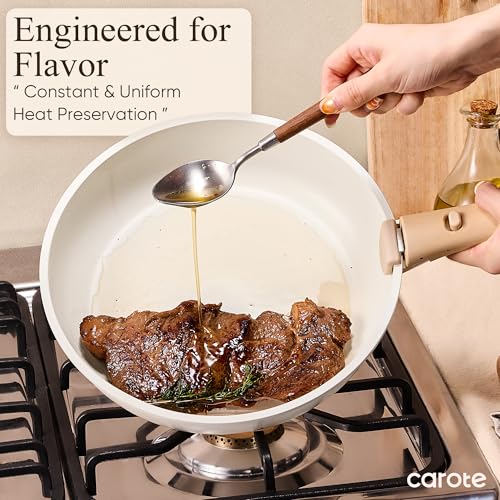 26pcs Pots and Pans Set Non Stick (Cream White / 26 Piece)
