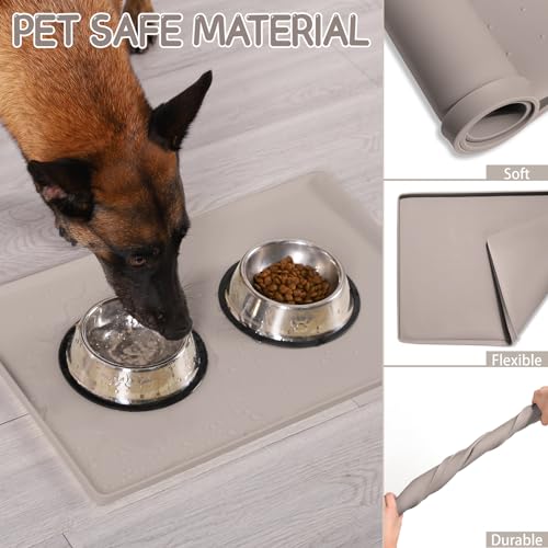 Silicone Cat & Dog Food Mat for Floors Waterproof