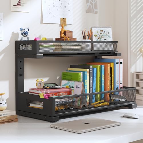 2 Pack 19IN Depth Under Sink Storage Organizer (Black / 2 Pack-19"Dx11.4"-16.14"H)