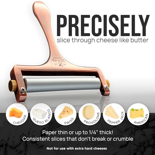 Zulay Adjustable Cheese Slicer (Copper)