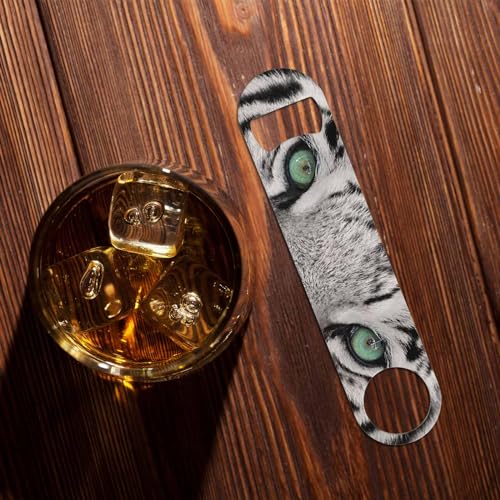 White Tiger Stainless Steel Bottle Opener Close (White Tiger)