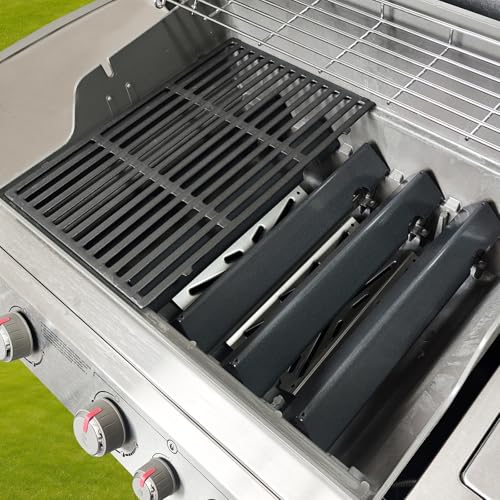 17" Flavorizer Bars 66795 and 18.75" Cast Iron Grill Grates 66095 Combo for Weber Genesis II LX 300 Series (26.5*18.75IN)