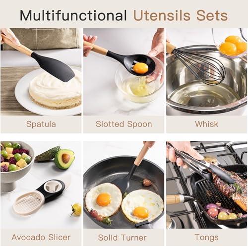 39 PCS Kitchen Utensils Set (Black)