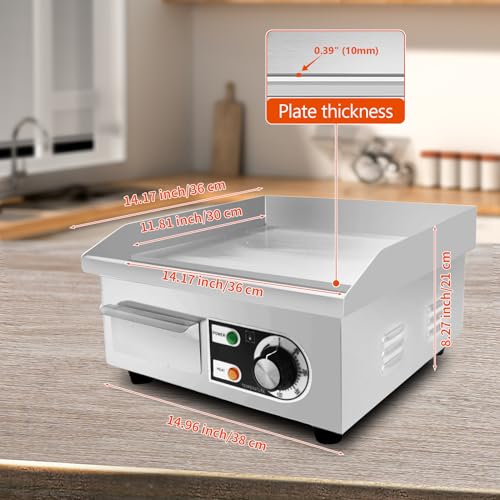 14" Commercial Electric Griddle (14'')