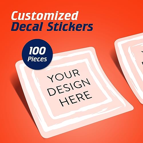 100 Custom Vinyl Stickers (100 Count)