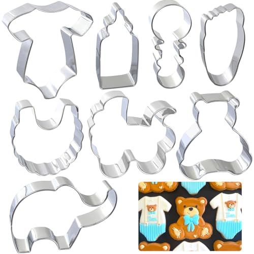 Baby Shower Cookie Cutters 8Pcs (Baby Shower 8Pcs)