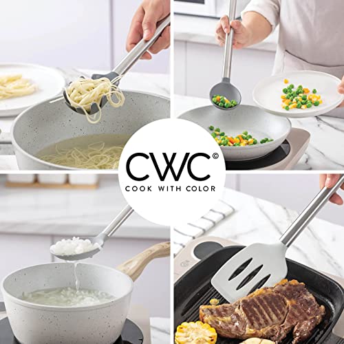Silicone Cooking Utensils (Grey Ombre / 5 Pieces)