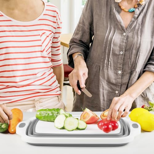 Space Saving Cutting Board (White/Grey)