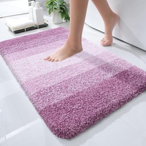 Small Bathroom Rugs 24x16 (24" X 16" / Pinkish-purple)