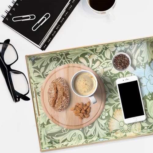 Plastic Serving Tray with Handles for Coffee Table (Multi C)