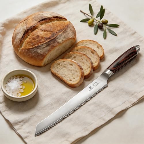 Bread Knife 10 Inch (Rich Brown and Black)