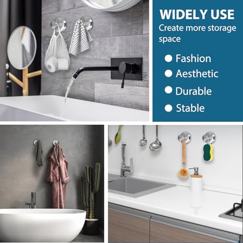 Suction Cup Hooks for Shower (4 Count)
