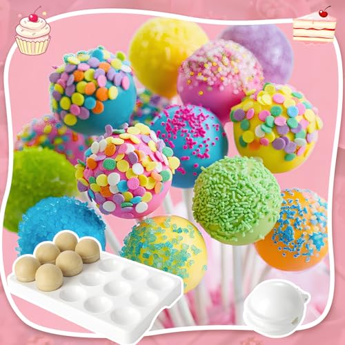 Round Cake Pop Mold and Tray (White)