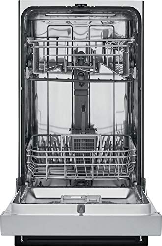 18 in. ADA Compact Front Control Dishwasher in Stainless Steel with Dual Spray Arms (Silver / Dishwasher Only)