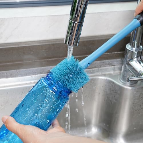 2-in-1 Bottle Brush and Straw Cleaner Brush, Smokey Blue, 1 Pack (Smokey Blue / 1 Count (Pack of 1))