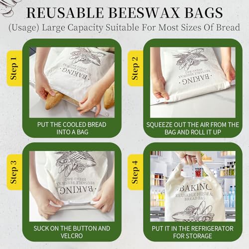 Reusable Beeswax Bread Bags (Bread pattern)