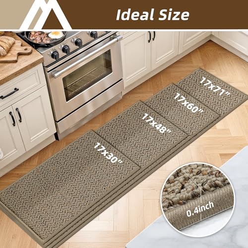 Kitchen Rugs Non (Taupe / 17“x30”)