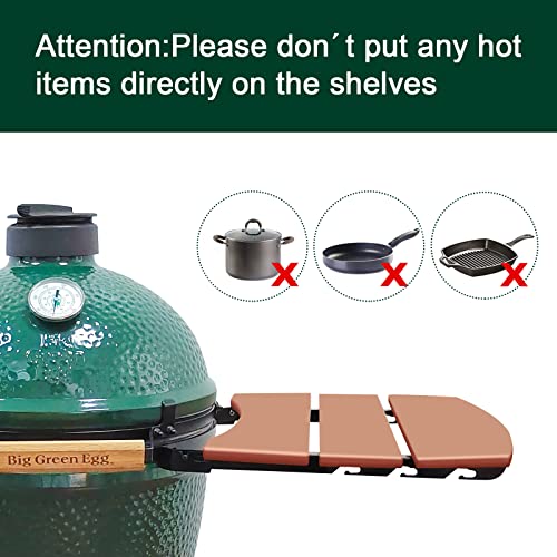 Side Shelves Upgrade Plus Big Green Egg Accessories (Plus XL3 Side Shelves)