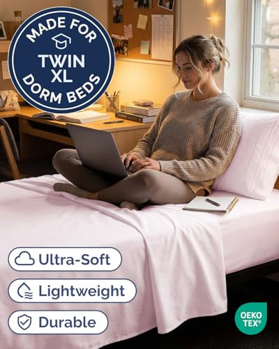 Twin XL 3 Piece Sheet Set (30 - Lavender Pink / Twin XL)
