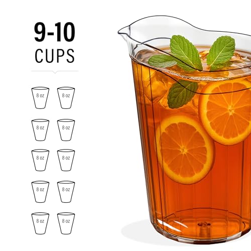 10 Pack 75 oz Polycarbonate Pitchers (Large)