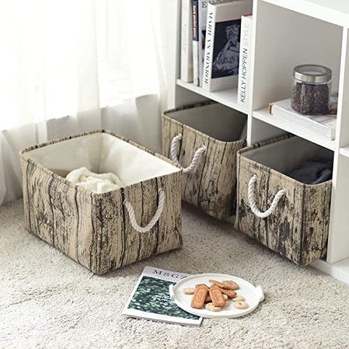 Fabric Storage Basket (Tree Stump / Large-3 Pack)