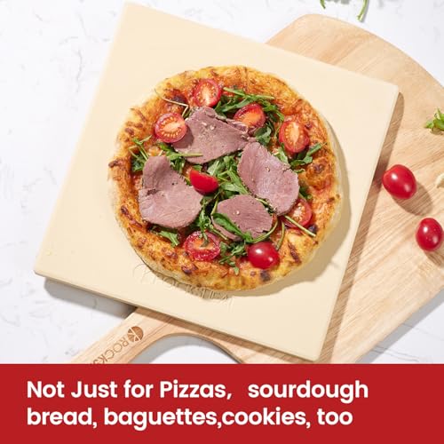 12x12x0.6 Inch Cordierite Pizza Stone (12" x 12" | 0.5" Standard)