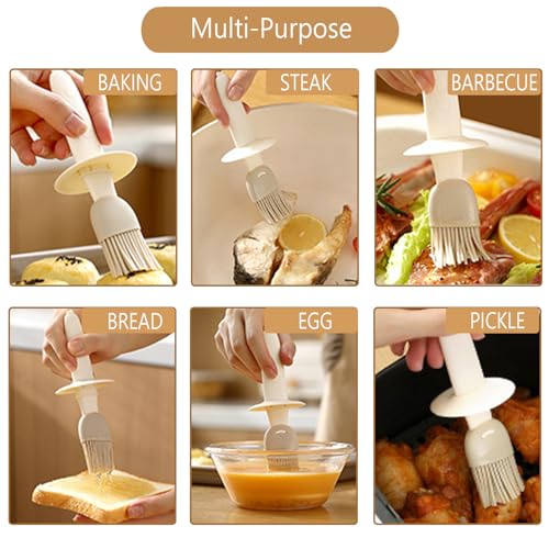 Sauce and Oil Bottle with Silicone Brush for Cooking BBQ Kitchen