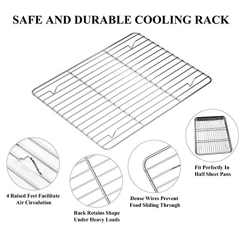 Baking Sheet with Rack Set [2 Sheets + 2 Racks] (12 inch)