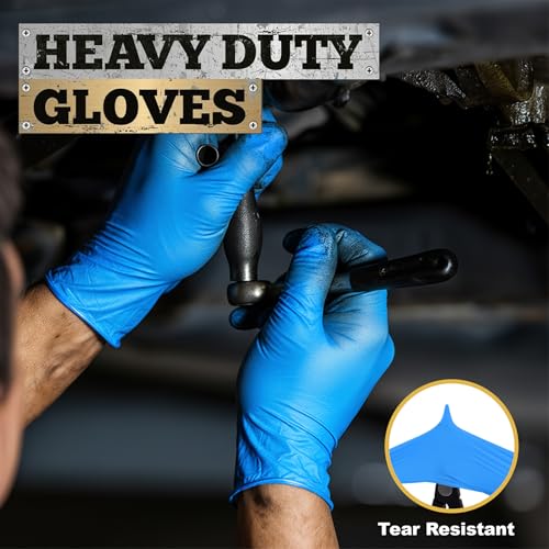 Heavy Duty Blue Disposable Nitrile Gloves (1000 Count)