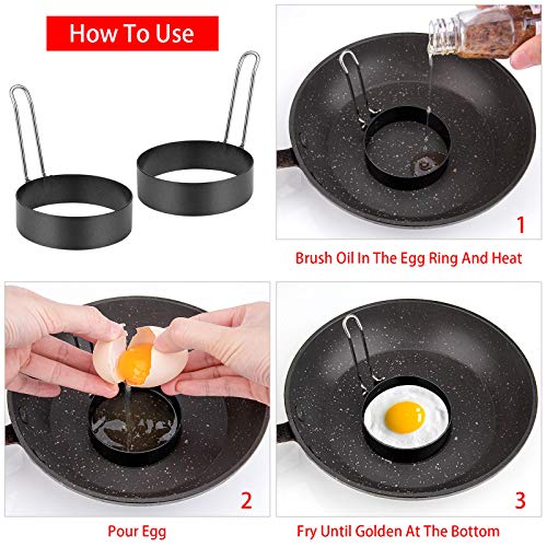 6 Pack Griddle Egg Rings for Frying