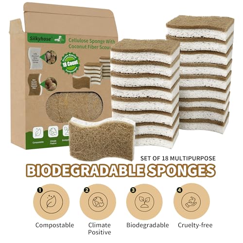 18 Pack Natural Kitchen Sponges