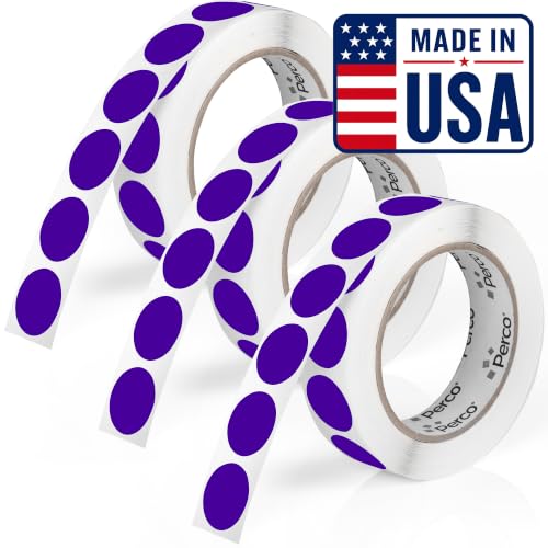 Purple Perforated Round Circle Dot Sticker 1 (Purple / 1 Inch)