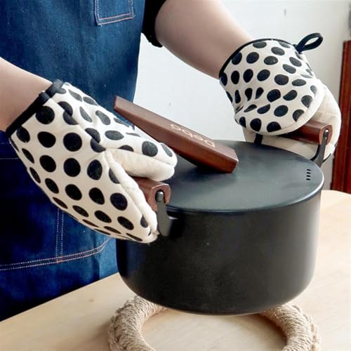 1 Pair Mini Oven Mitts (Dotblack)
