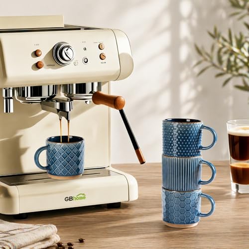 12 OZ Stackable Coffee Mugs (Moonlight Blue / 12 Ounces)