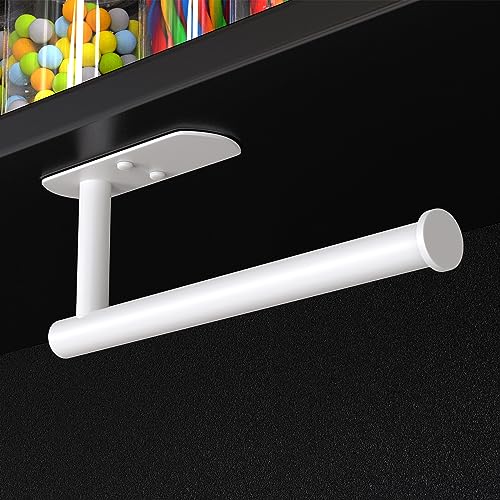 Self Adhesive Paper Towel Holder Under Cabinet Mount (White / 1 Pack)
