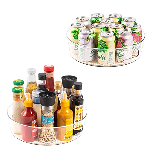 2 Pack Lazy Susan Cabinet Organizer with Handle 12 inch (12"-2pk)