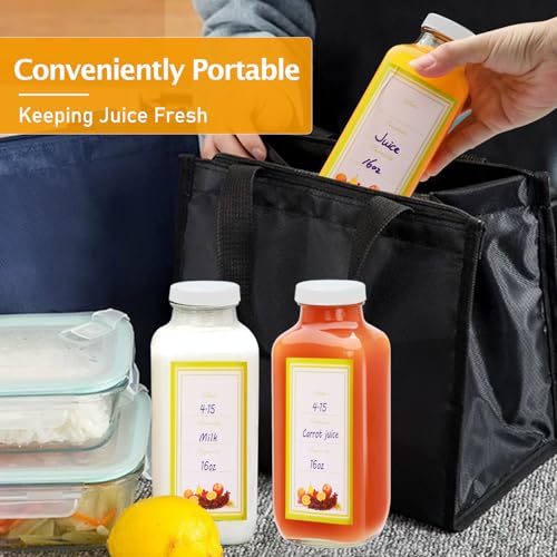 16 oz Juice Bottles with Lids (16 Ounces)