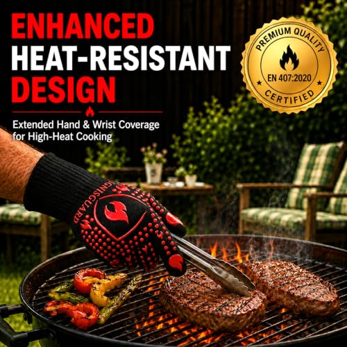 BBQ & Grill Gloves (Red / Large)