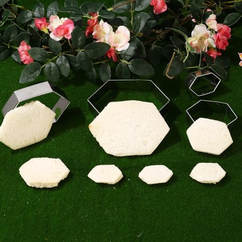 Hexagon Cookie Cutter Set 4 Sizes (Hexagon-GEM)