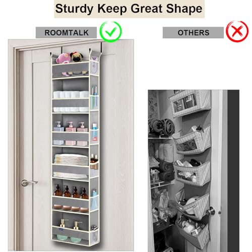 2 Pack Over The Door Hanging Organizer 6 (Grey / 6-shelf 2 Pack)