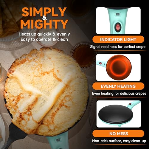 Instant Crepe Maker with Handle (Crepe Maker (Aqua))