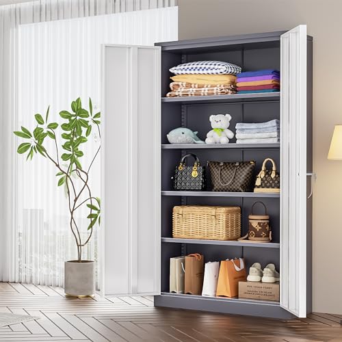 Metal Garage Storage Cabinet (New Grey / 72")