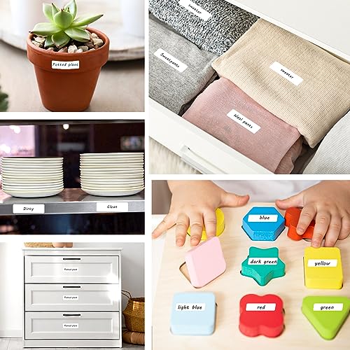 1980 Pcs Blank File Folder Labels 0.5x1.75 Inch Writable Name Tag Stickers White Name Filing Envelopes Label Stickers Small Address Labels for Office Document File Classification (1980 Count)