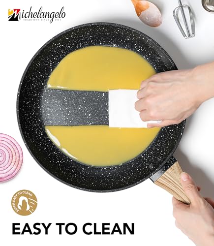 8 Inch Nonstick Frying Pan with Lid (Black Granite / 8 Inch)