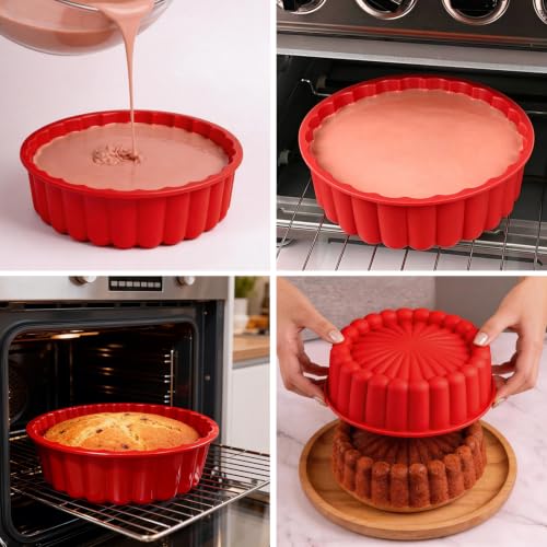 Silicone Springform Pan Protector for 7.5inch Pans (8 inch +2 packs)