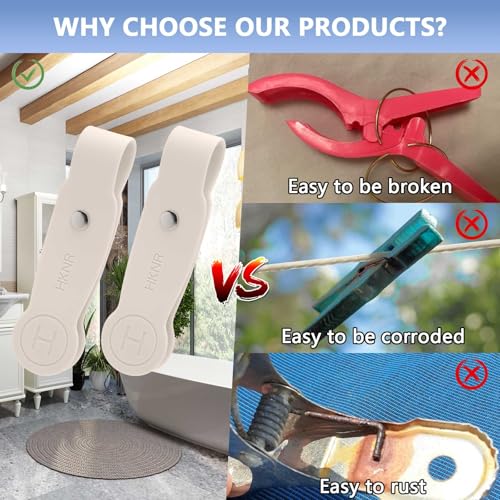 2 Pcs Strong Magnetic Towel Clips for Kitchen (Standard / 2 Pcs Beige)