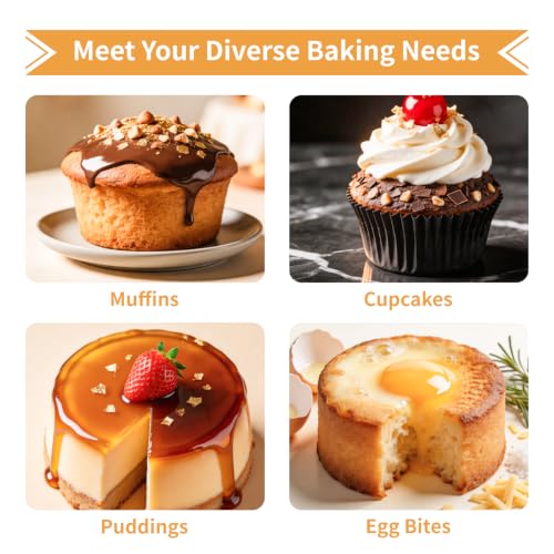Jumbo Silicone Muffin Pans with Metal Frame (3PCS:Off-White + Black + Gray)