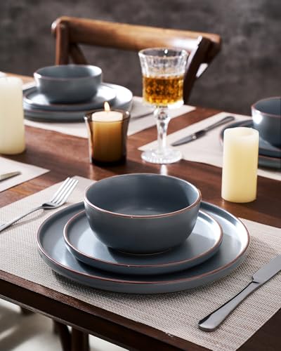 Mercury 18 Piece Stoneware Dinnerware Set (Charcoal / Service for 6 (Standard Dinner Set))